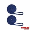 Extreme Max Extreme Max 3006.2171 BoatTector Premium Double Braid Nylon Fender Line Value-3/8" x 6' Royal Blue 3006.2171